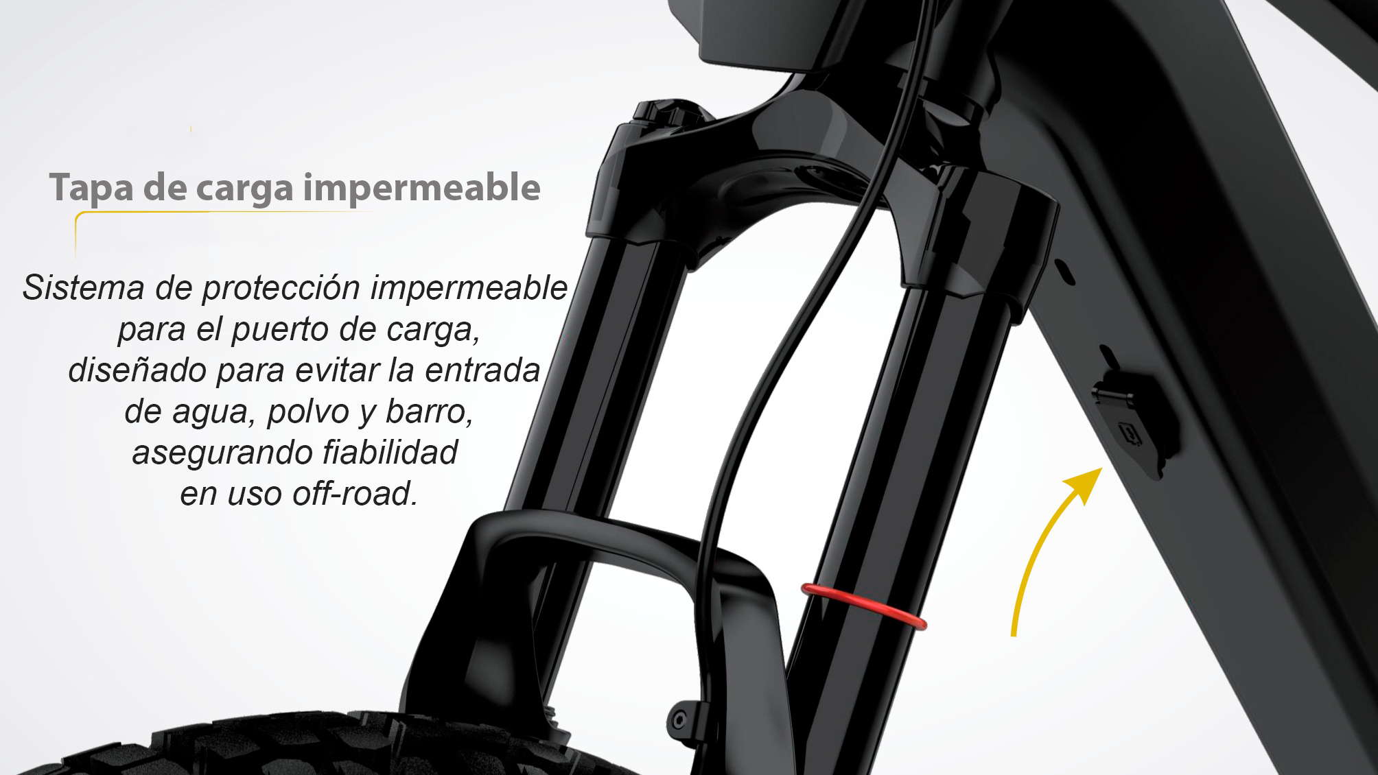 Tapa de carga impermeable bicicleta eléctrica RFN EVO PRO 24 pulgadas